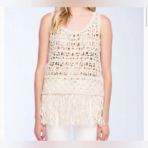NWOT Endless Rose‎ Woven Tank Natural S/M